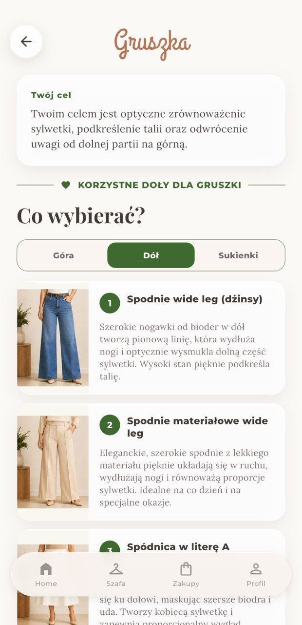 Gruszka: korzystne doły