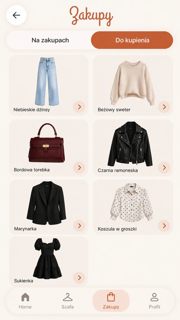 Zakupy: lista Do kupienia