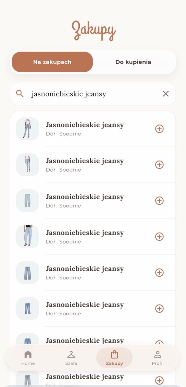 Zakupy: wyszukiwanie jasnoniebieskich jeansów